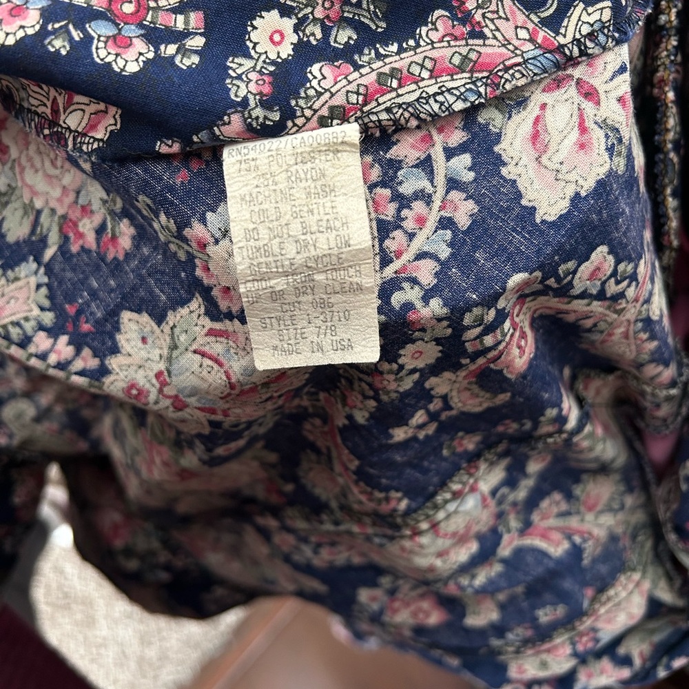 Vintage Go Vicky Paisley Matching Set - Skirt & Blouse - Picture 6 of 6